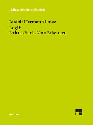 cover image of Logik. Drittes Buch. Vom Erkennen